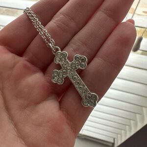 Silver Cross Pendant Necklace